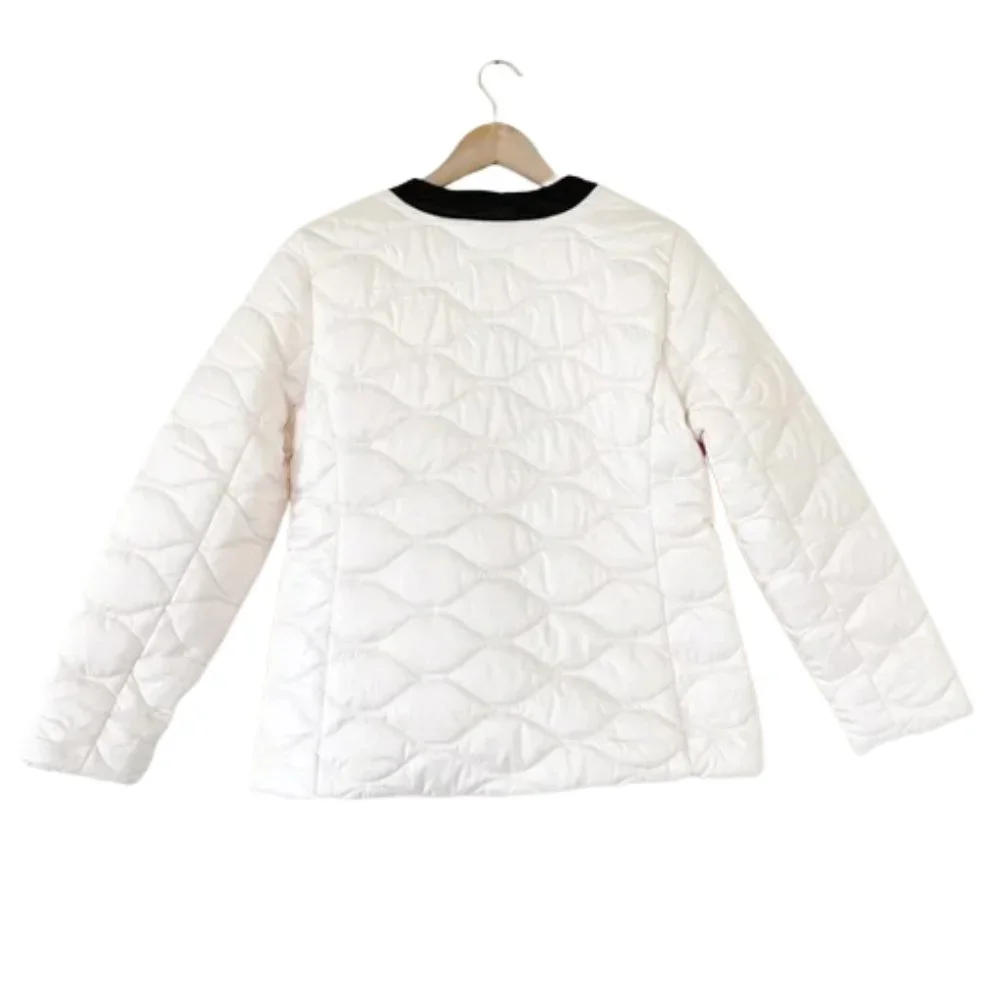 Kate Spade New York Framed Quilted with Pearl Snaps Jacket